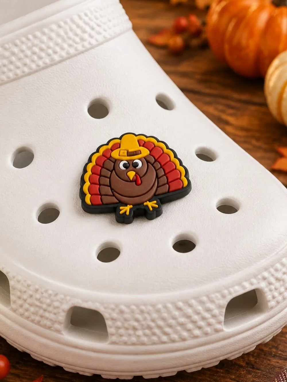 Thanksgiving Pilgrim Turkey Croc Charm Fall Autumn Holiday Shoe Jibbitz Style